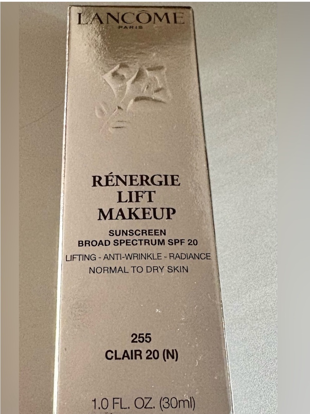 Lancôme Rénergie Lift Makeup SPF 20 - Clair 20 (255) - Light/Natural Finish New
